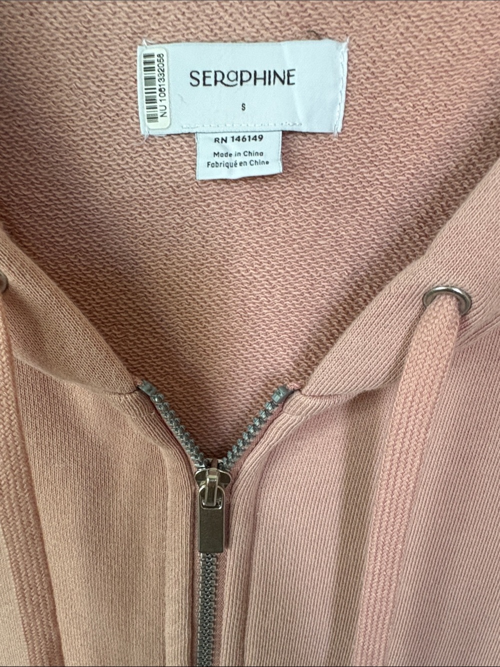 Seraphine Pink Zip Up Hoodie Sweatshirt Dress 3-1 for Maternity & Nursing Size S - Picture 6 of 9